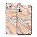 Terracotta Brushstroke Waves iPhone 11 Series Skin