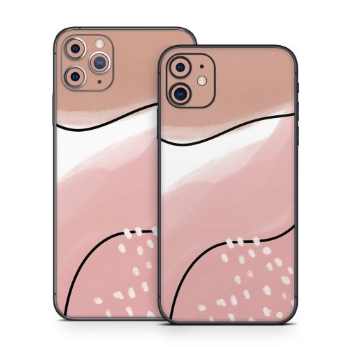 Abstract Pink and Brown iPhone 11 Series Skin