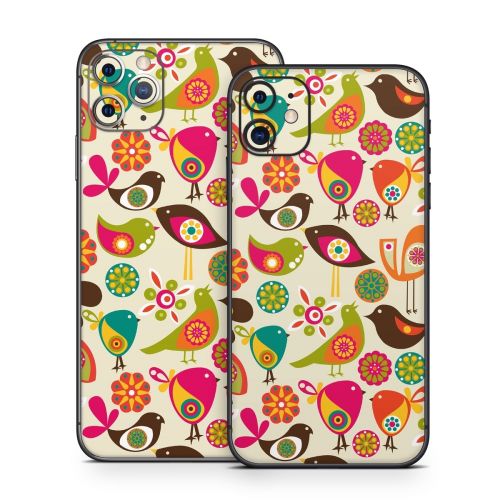 Bird Flowers iPhone 11 Series Skin