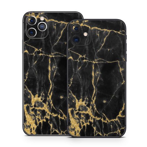 Black Gold Marble iPhone 11 Series Skin