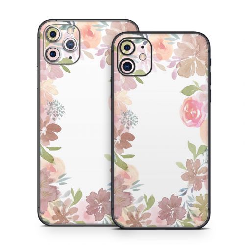 Blush Flower Frame iPhone 11 Series Skin