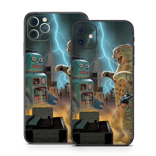 Catzilla Vs Robot iPhone 11 Series Skin