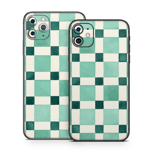 Checker Mosaic Green iPhone 11 Series Skin