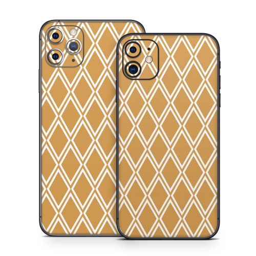 Orange Checks iPhone 11 Series Skin