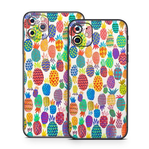 Colorful Pineapples iPhone 11 Series Skin