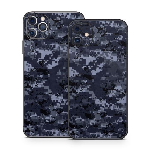 Digital Navy Camo iPhone 11 Series Skin
