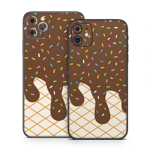 Chocolate Ice Cream Drip iPhone 11 Series Skin