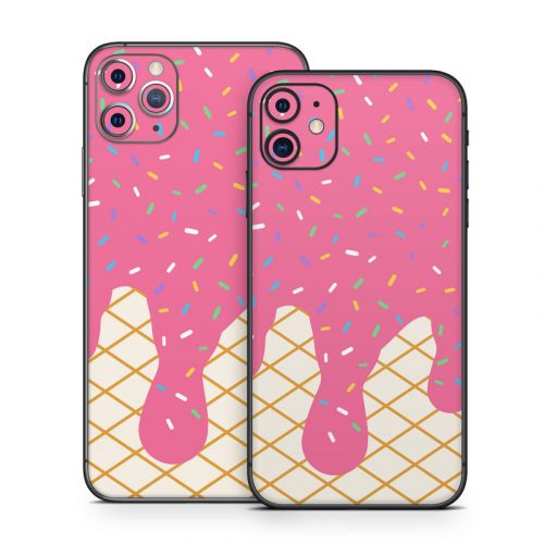 Strawberry Ice Cream Drip iPhone 11 Series Skin