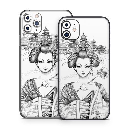 Geisha Sketch iPhone 11 Series Skin