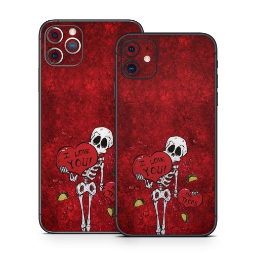 I Love You And Tacos iPhone 11 Series Skin