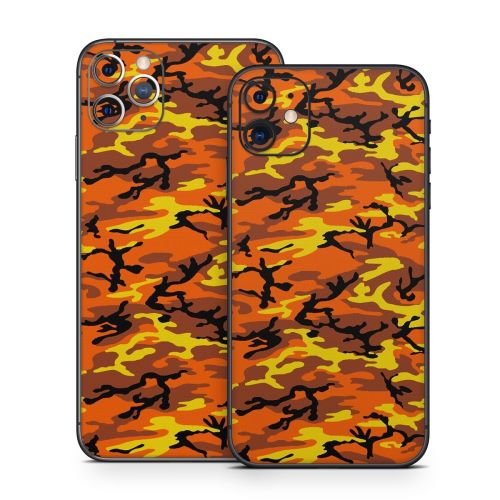 Orange Camo iPhone 11 Series Skin