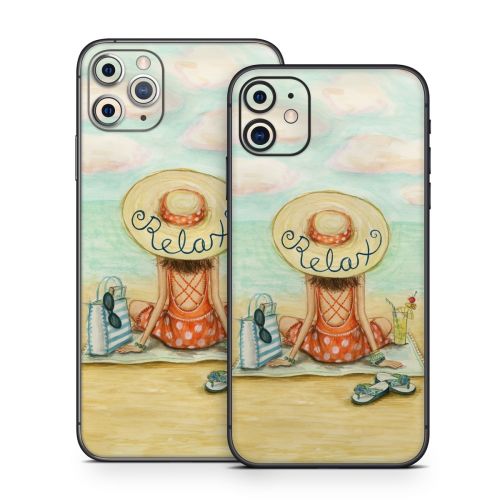 Relaxing on Beach iPhone 11 Series Skin