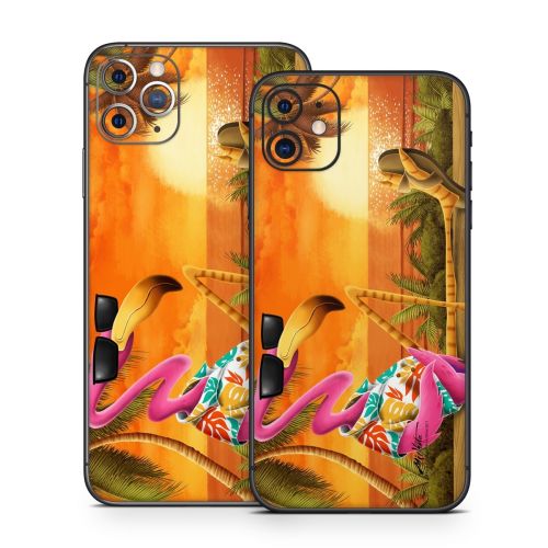 Sunset Flamingo iPhone 11 Series Skin