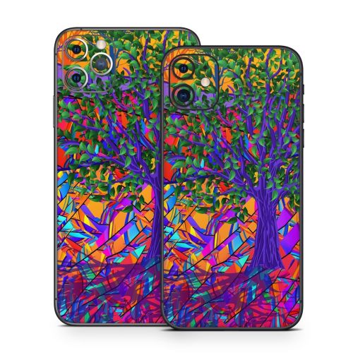 Stained Glass Tree iPhone 11 Series Skin