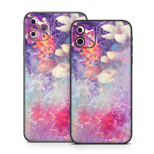 Sketch Flowers Lily iPhone 11 Series Skin