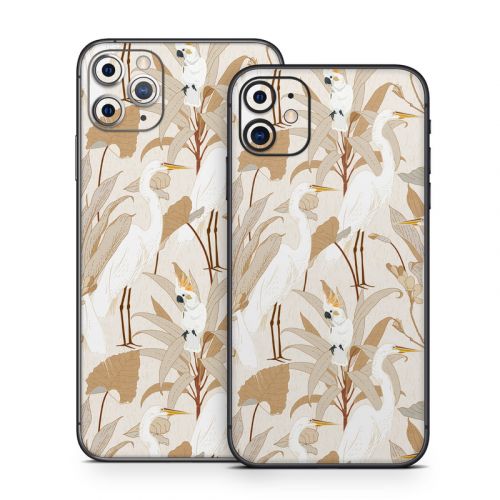 White Cranes Cockatoo iPhone 11 Series Skin