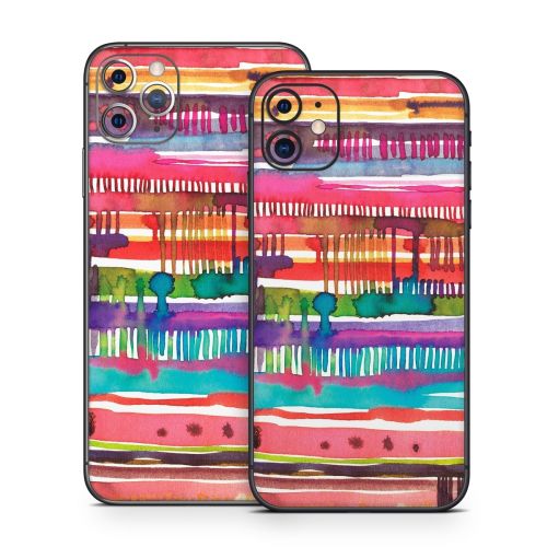 Watercolor Lines iPhone 11 Series Skin