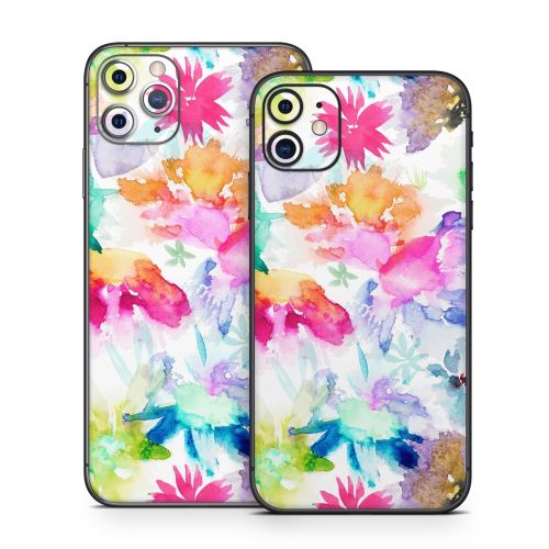 Watercolor Spring Memories iPhone 11 Series Skin