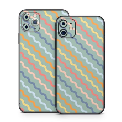 Wavy Diagonal Lines iPhone 11 Series Skin