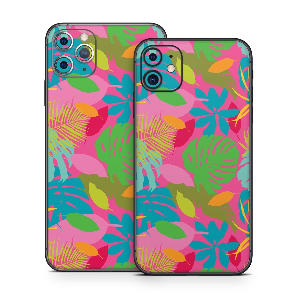 iPhone 11 Series Skin design of Organism, Pink, Rectangle, Magenta, Aqua, Art, Symmetry, Pattern, Painting, Electric blue, with pink, green, blue, yellow, orange, red colors