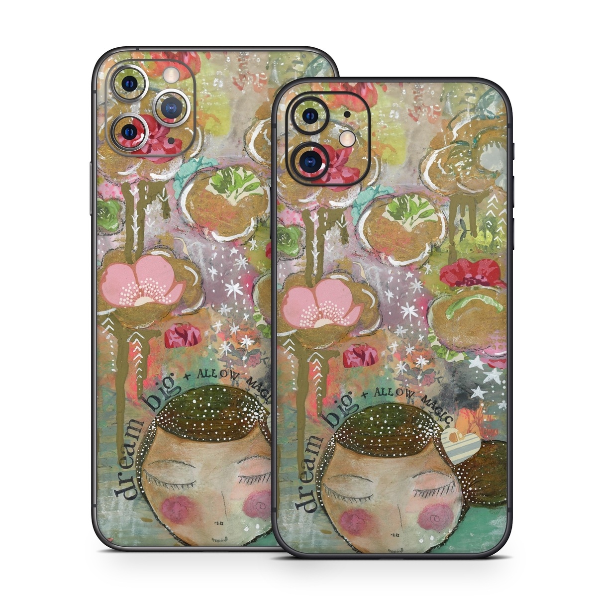 iPhone 11 Series Skin design of Painting, Pink, Illustration, Art, Child art, Watercolor paint, Drawing, Visual arts, Still life, with brown, pink, red, green, white, black, orange, gray colors