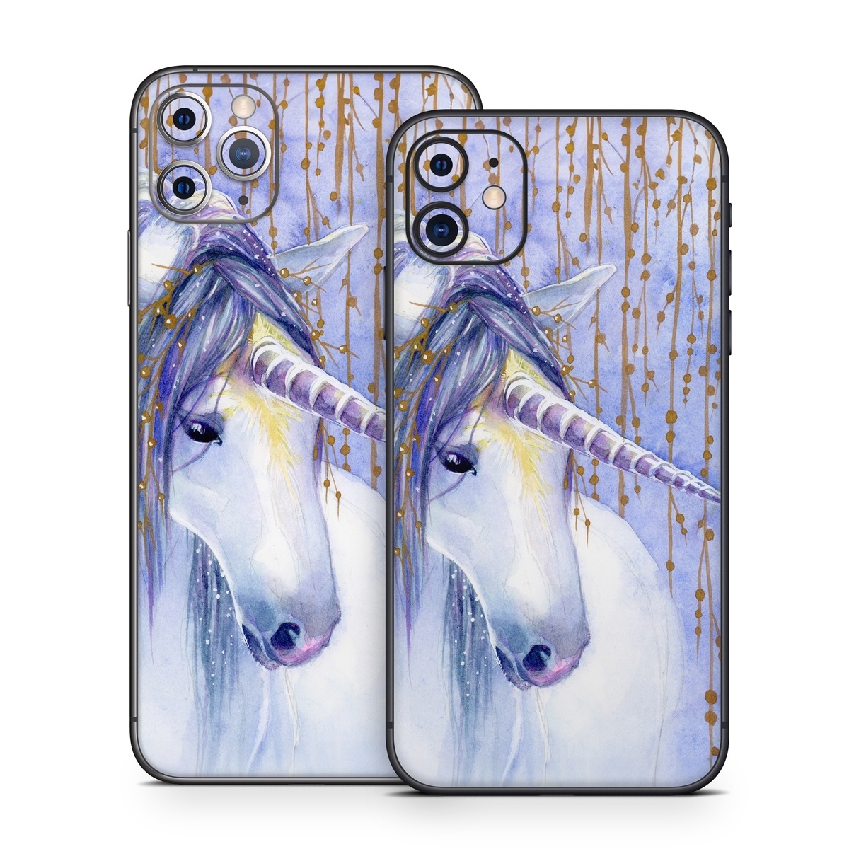 iPhone 11 Series Skin design of Horse, Eyelash, Painting, Working animal, Line, Art, Paint, Snout, Pack animal, Illustration, with white, purple, brown, yellow colors