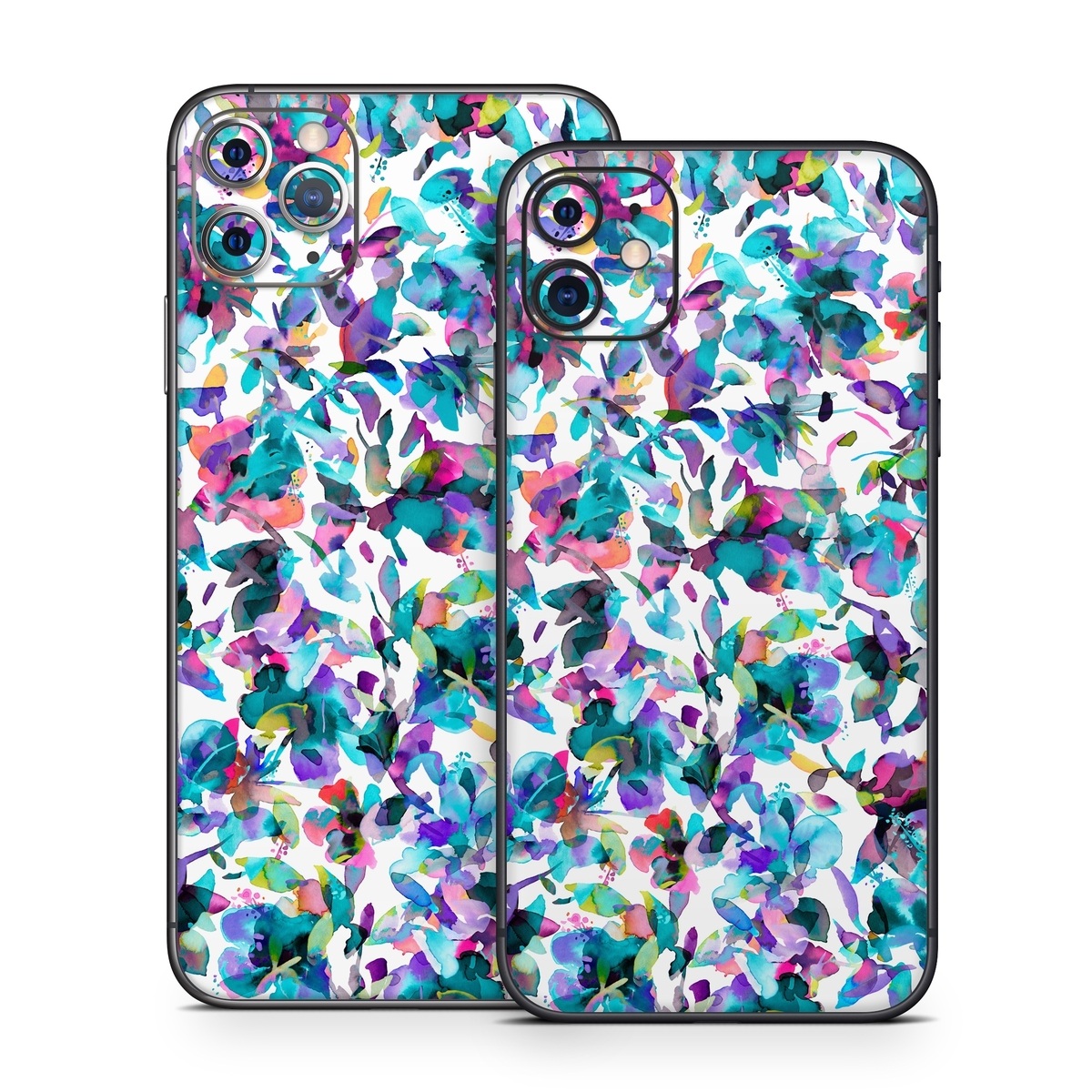 iPhone 11 Series Skin design of Pattern, Design, Textile, with white, blue, red, purple, pink, orange, yellow colors