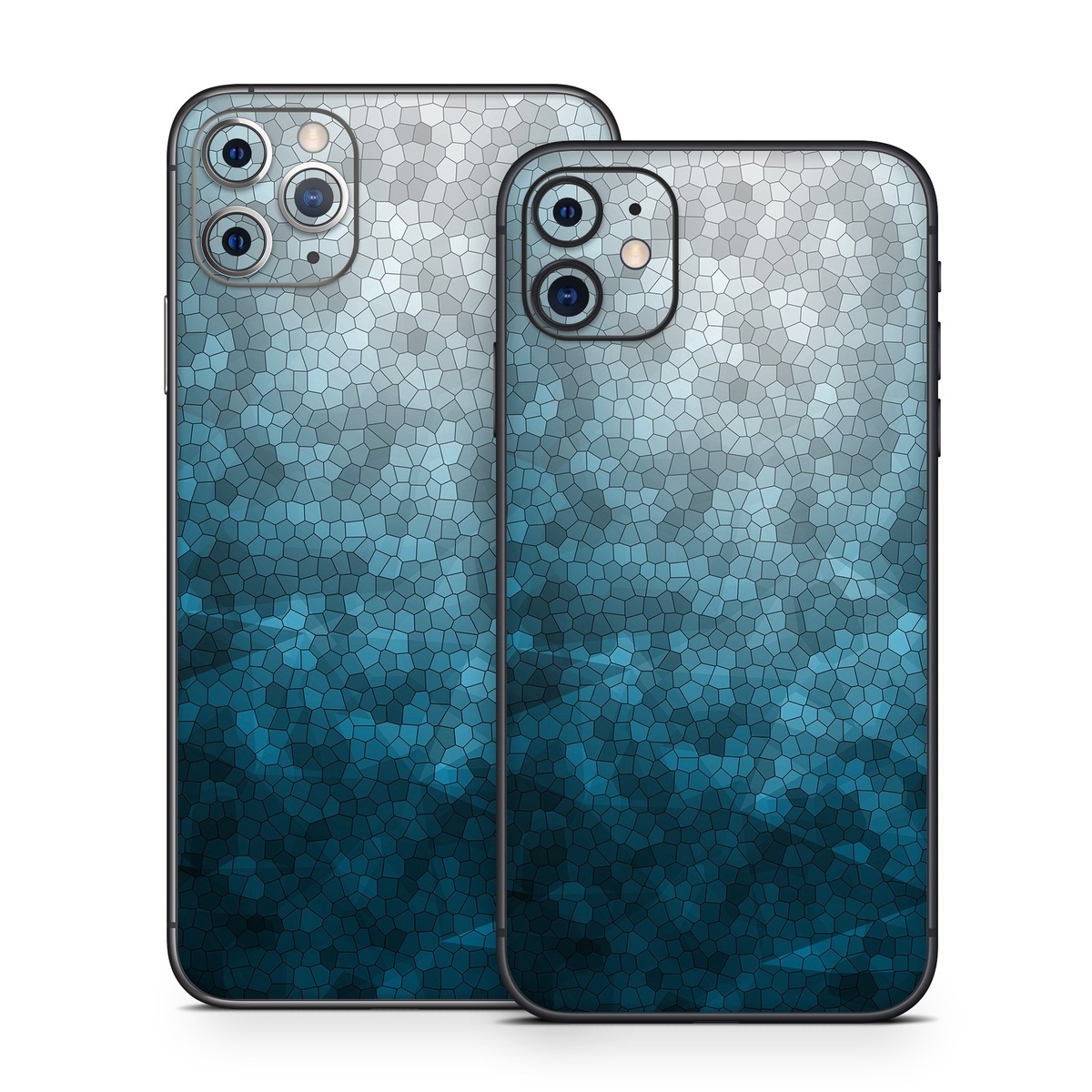 iPhone 11 Series Skin design of Blue, Aqua, Turquoise, Green, Water, Teal, Sky, Azure, Pattern, Atmosphere, with blue, white, gray colors