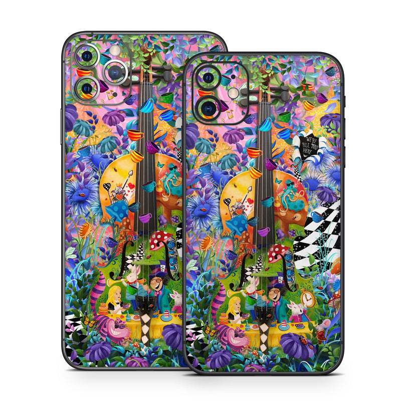 iPhone 11 Series Skin design of Textile, Organism, Painting, Art, Pattern, Creative arts, Electric blue, Visual arts, Graphics, Illustration, with purple, blue, white, black, yellow, orange, green, pink, brown, red colors