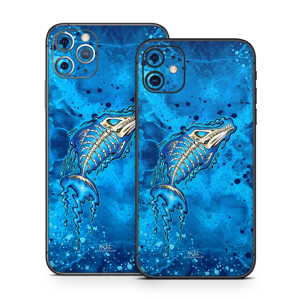 iPhone 11 Series Skin design of Blue, Water, Aqua, Electric blue, Illustration, Graphic design, Liquid, Graphics, Marine biology, Art, with blue, white colors