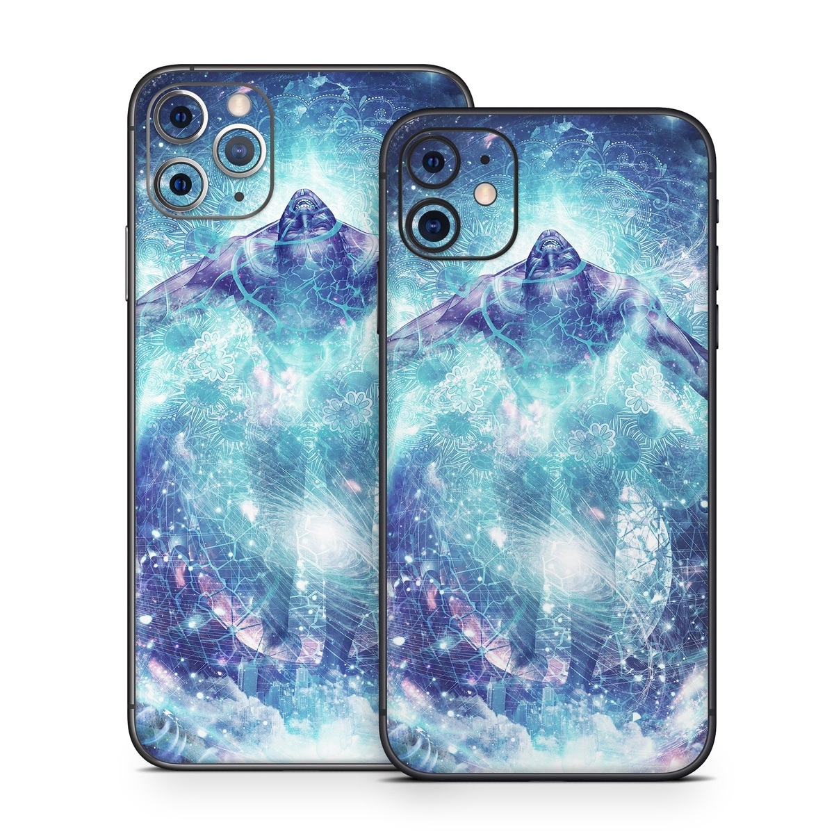 iPhone 11 Series Skin design of Outer space, Astronomical object, Universe, Space, Sky, Atmosphere, Fractal art, Nebula, Science, Star, with blue, black, red, yellow, white colors