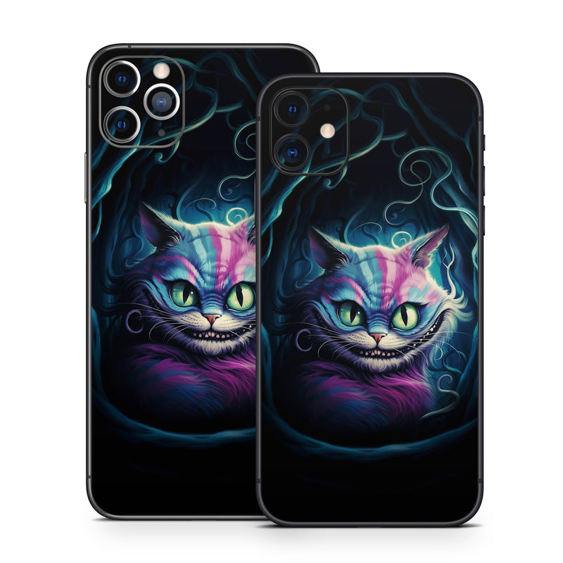 iPhone 11 Series Skin design of Roar, Liquid, Art, Creative arts, Electric blue, Felidae, Gas, Darkness, Magenta, Whiskers, with black, blue, purple, green, gray colors