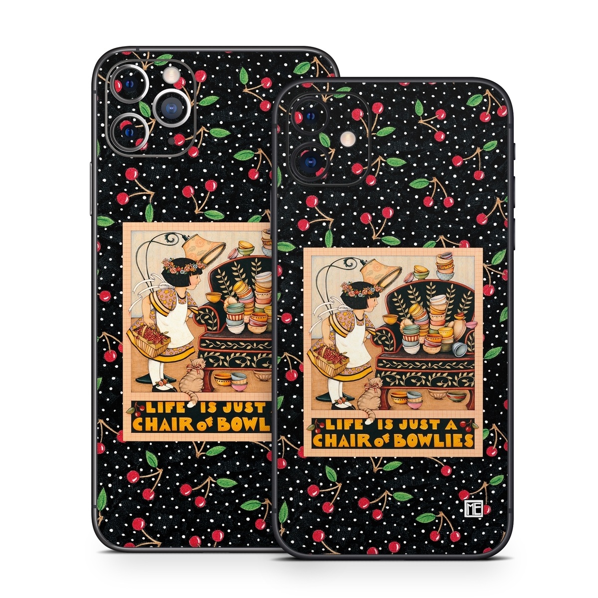 iPhone 11 Series Skin design of Poster, Illustration, Christmas eve, Christmas, Art, with black, red, green, orange, yellow colors