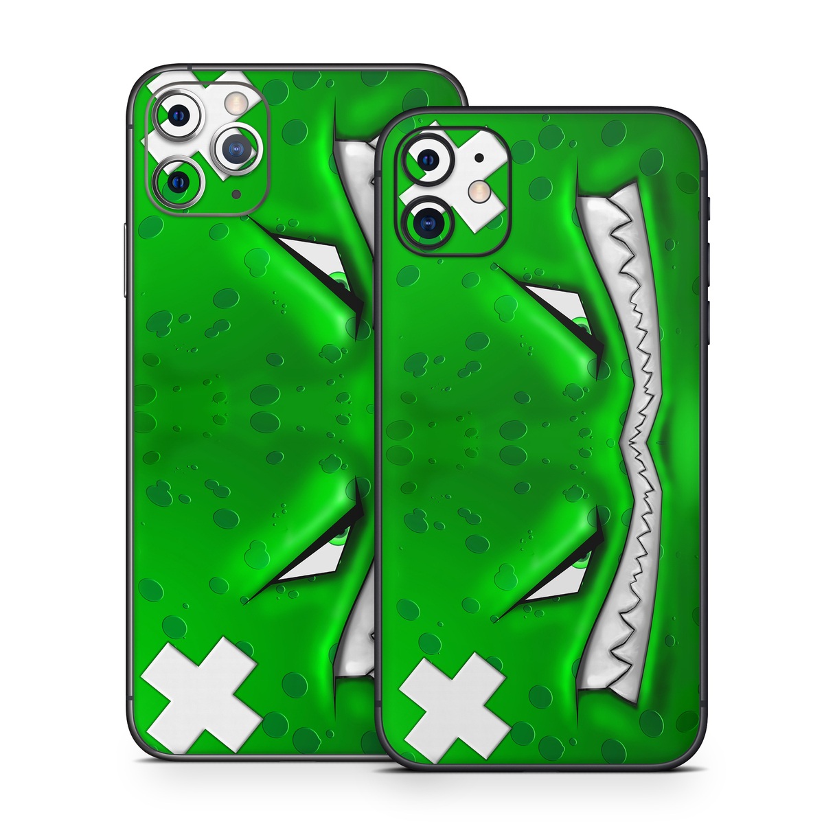 iPhone 11 Series Skin design of Green, Font, Animation, Logo, Graphics, Games, with green, white colors