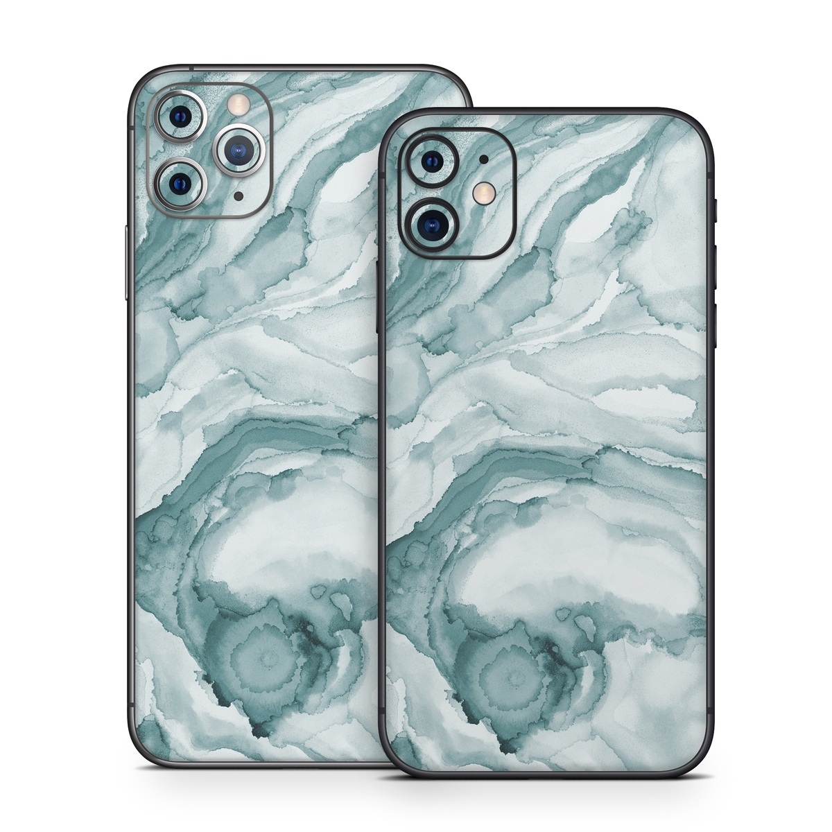 iPhone 11 Series Skin design of Liquid, Fluid, Snow, Polar ice cap, Ice cap, Aqua, Melting, Glacial landform, Arctic ocean, Pattern, with blue, gray, white colors