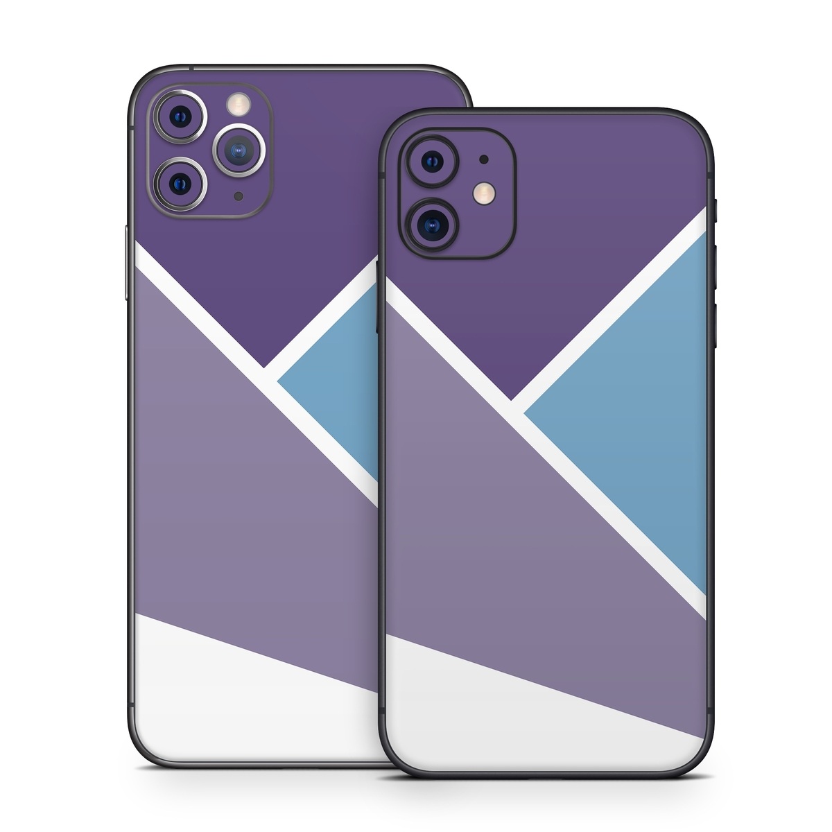 iPhone 11 Series Skin design of Violet, Purple, Turquoise, Line, Pattern, Design, Graphic design, Font, Triangle, Magenta, with white, blue, purple colors