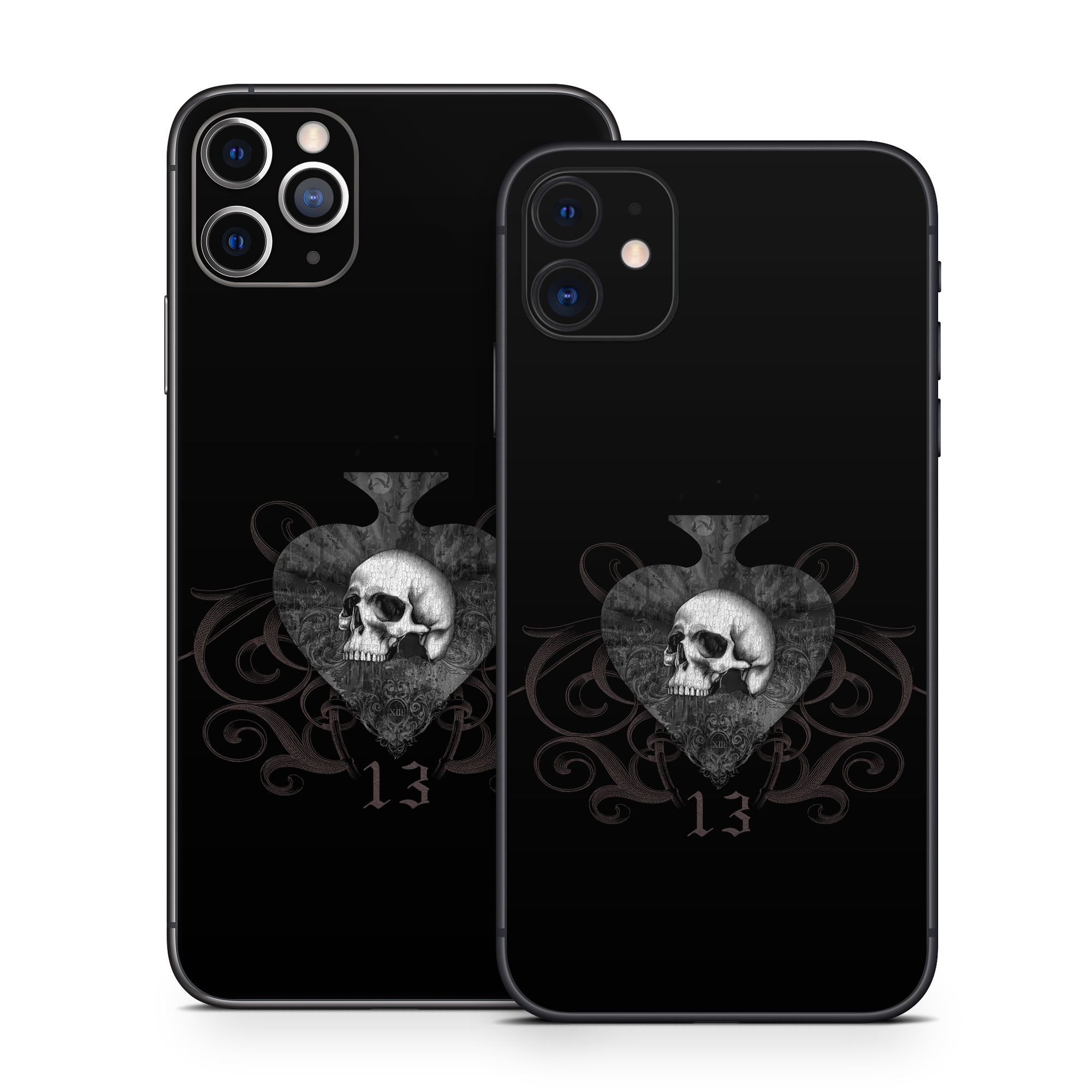 iPhone 11 Series Skin design of Bone, Jaw, Grey, Art, Skull, Font, Darkness, Monochrome photography, Illustration, Monochrome, with black, white, brown colors