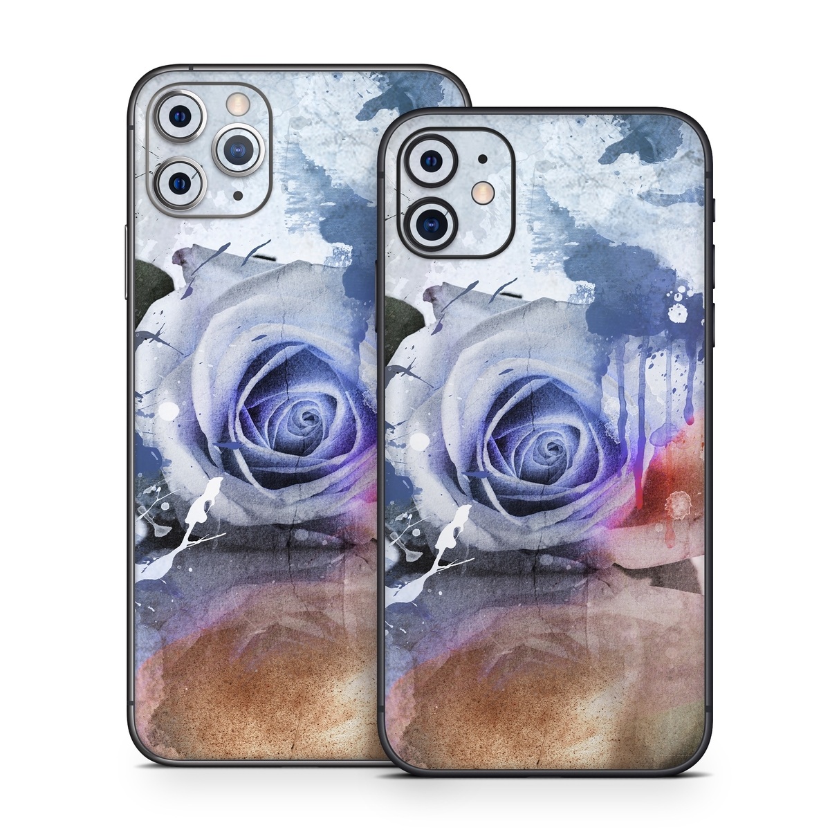 iPhone 11 Series Skin design of Watercolor paint, Painting, Illustration, Graphic design, Art, Paint, Visual arts, Design, Acrylic paint, Graphics, with red, white, black, orange, pink colors