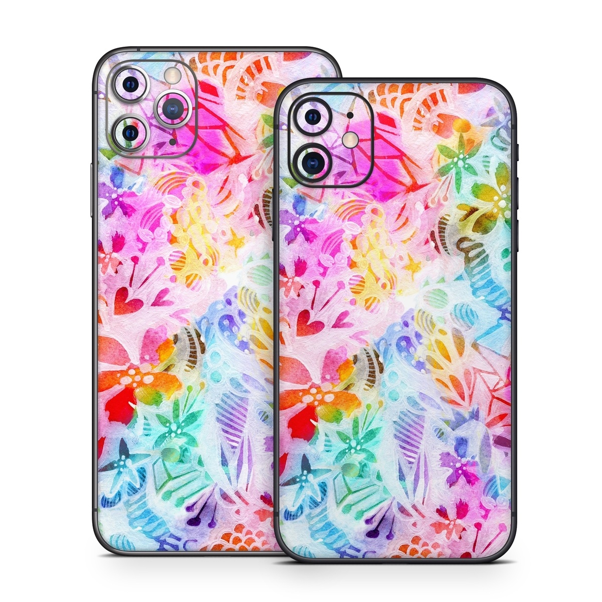 iPhone 11 Series Skin design of Pattern, Design, Textile, Art, with gray, pink, purple, blue colors
