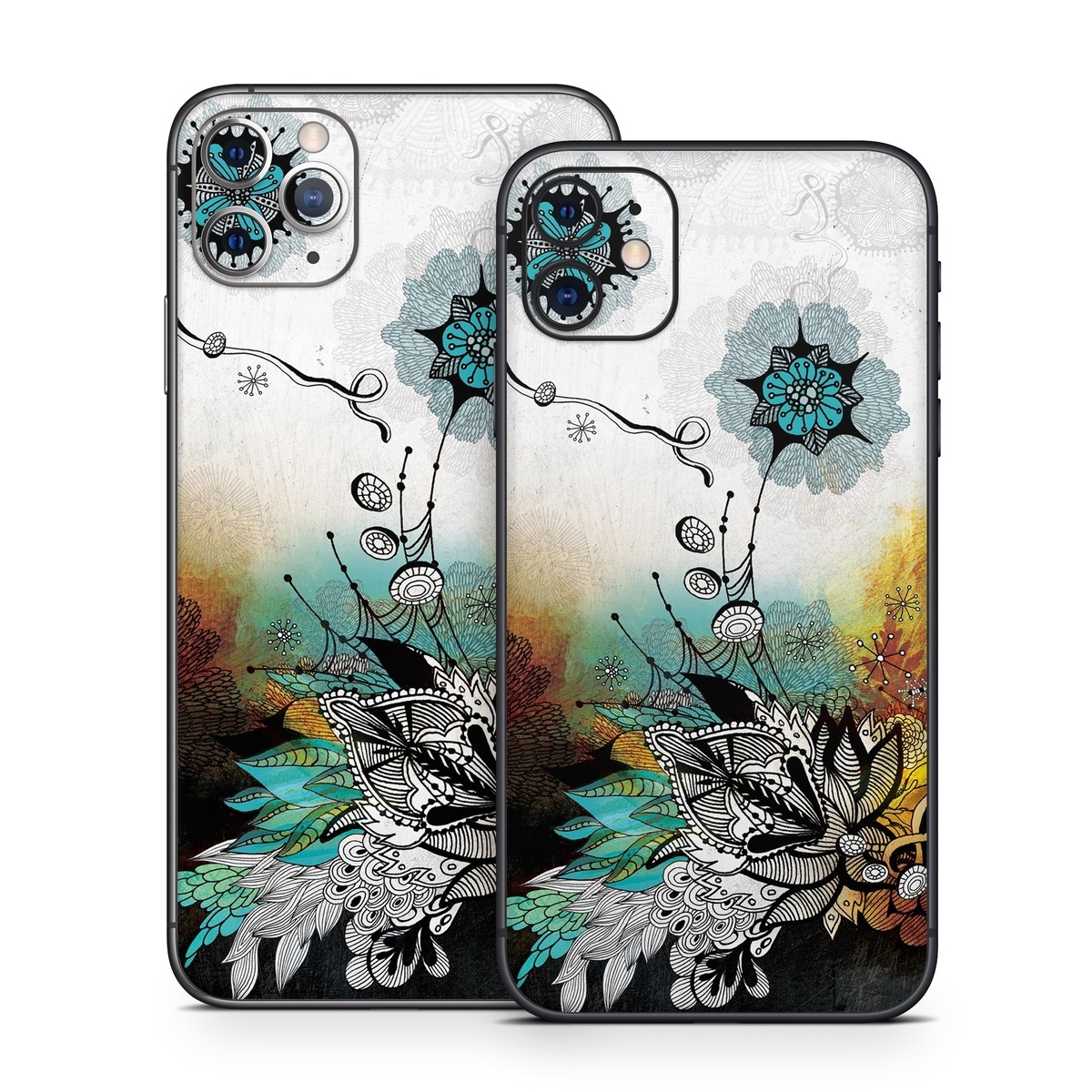 iPhone 11 Series Skin design of Graphic design, Illustration, Art, Design, Visual arts, Floral design, Font, Graphics, Modern art, Painting, with black, gray, red, green, blue colors