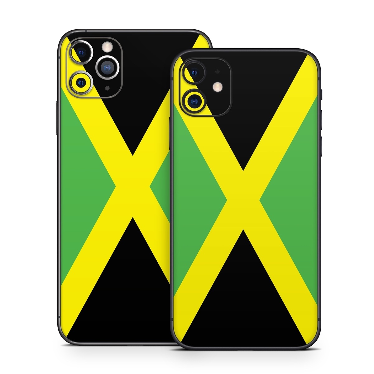 iPhone 11 Series Skin design of Green, Flag, Yellow, Macro photography, Graphics, Graphic design, with black, green, yellow colors