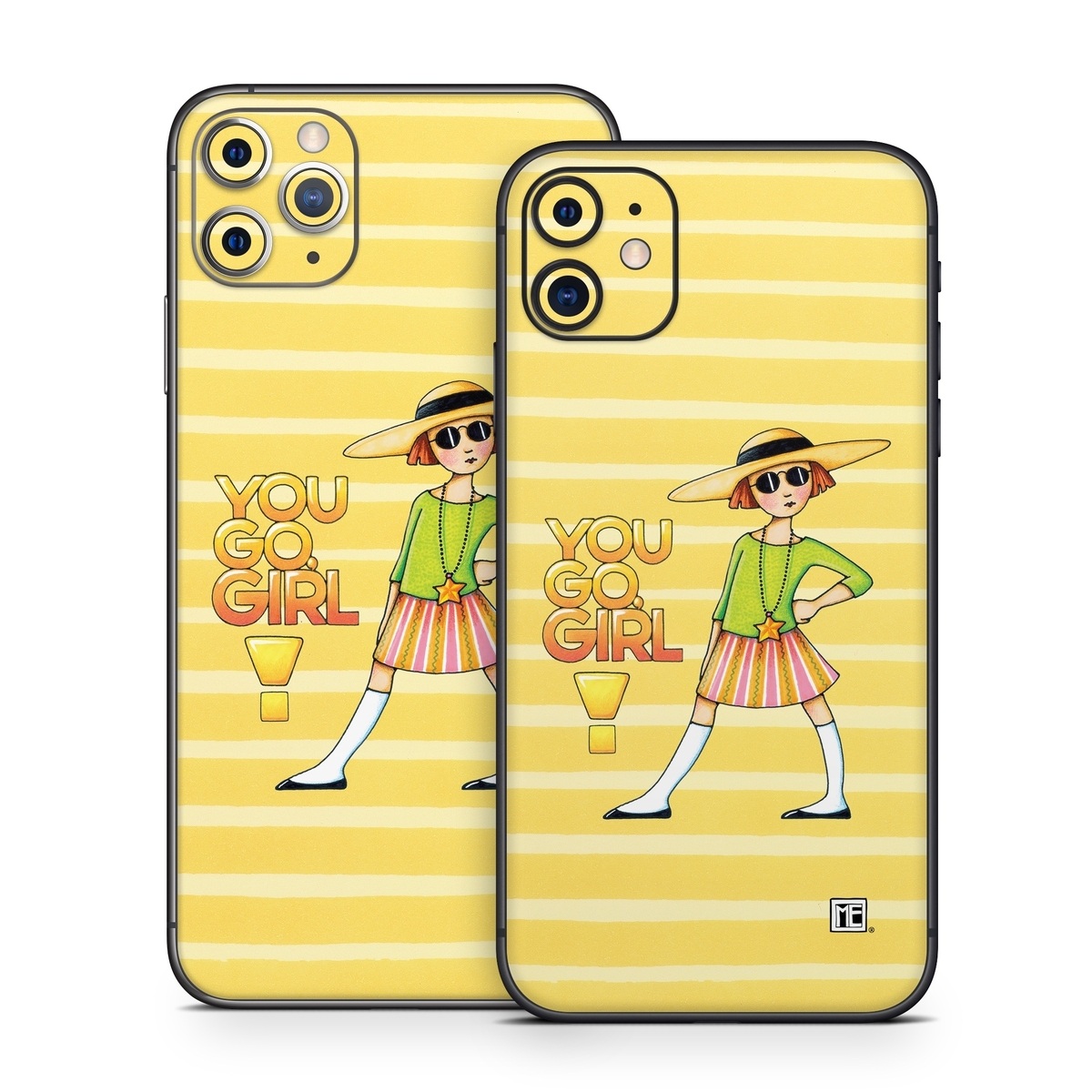 iPhone 11 Series Skin design of Cartoon, Illustration, Clip art, Art, with orange, pink, yellow, green, gray, black colors