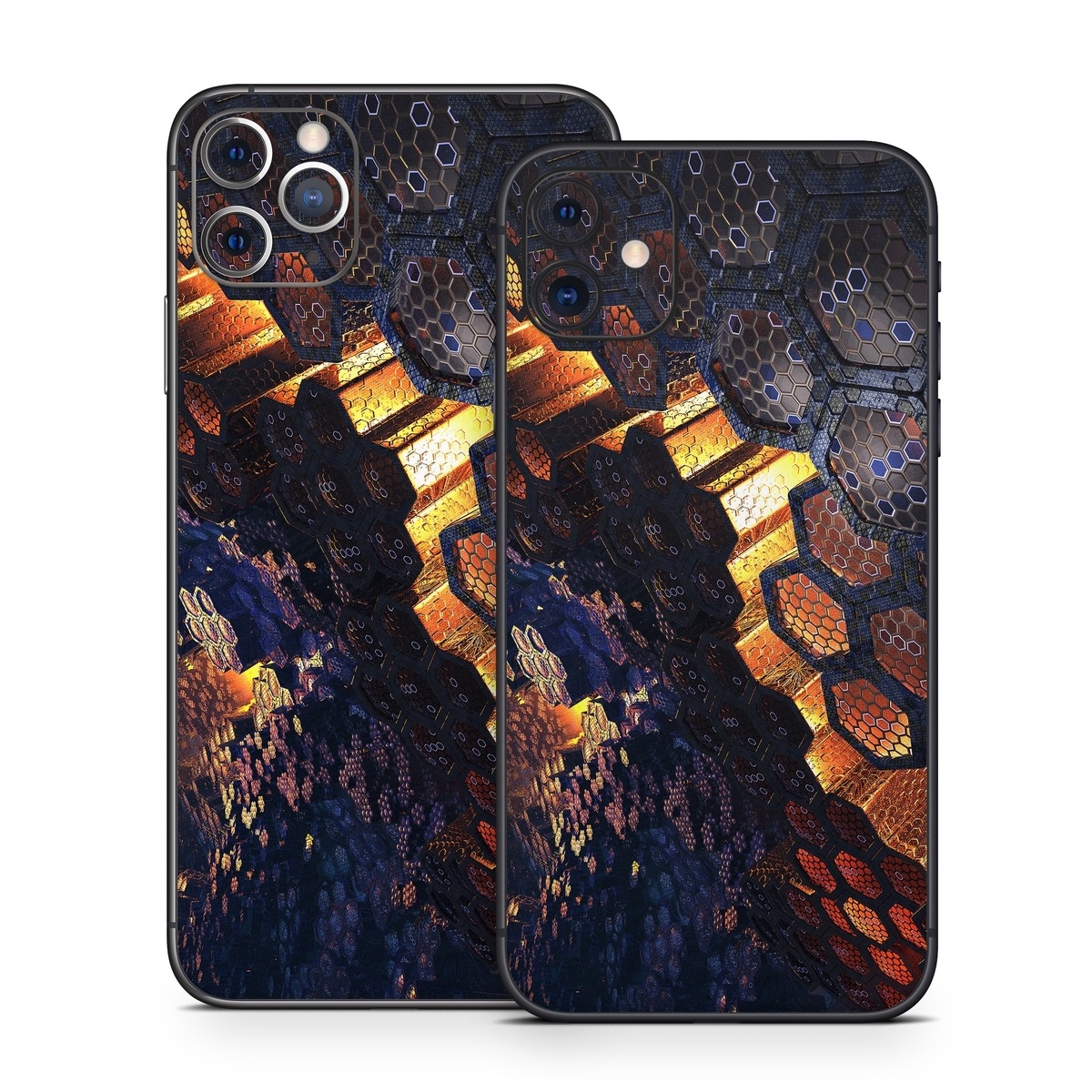 iPhone 11 Series Skin design of Geological phenomenon, Sky, Water, Cobblestone, Rock, Reflection, Colorfulness, World, Art, with black, red, green colors