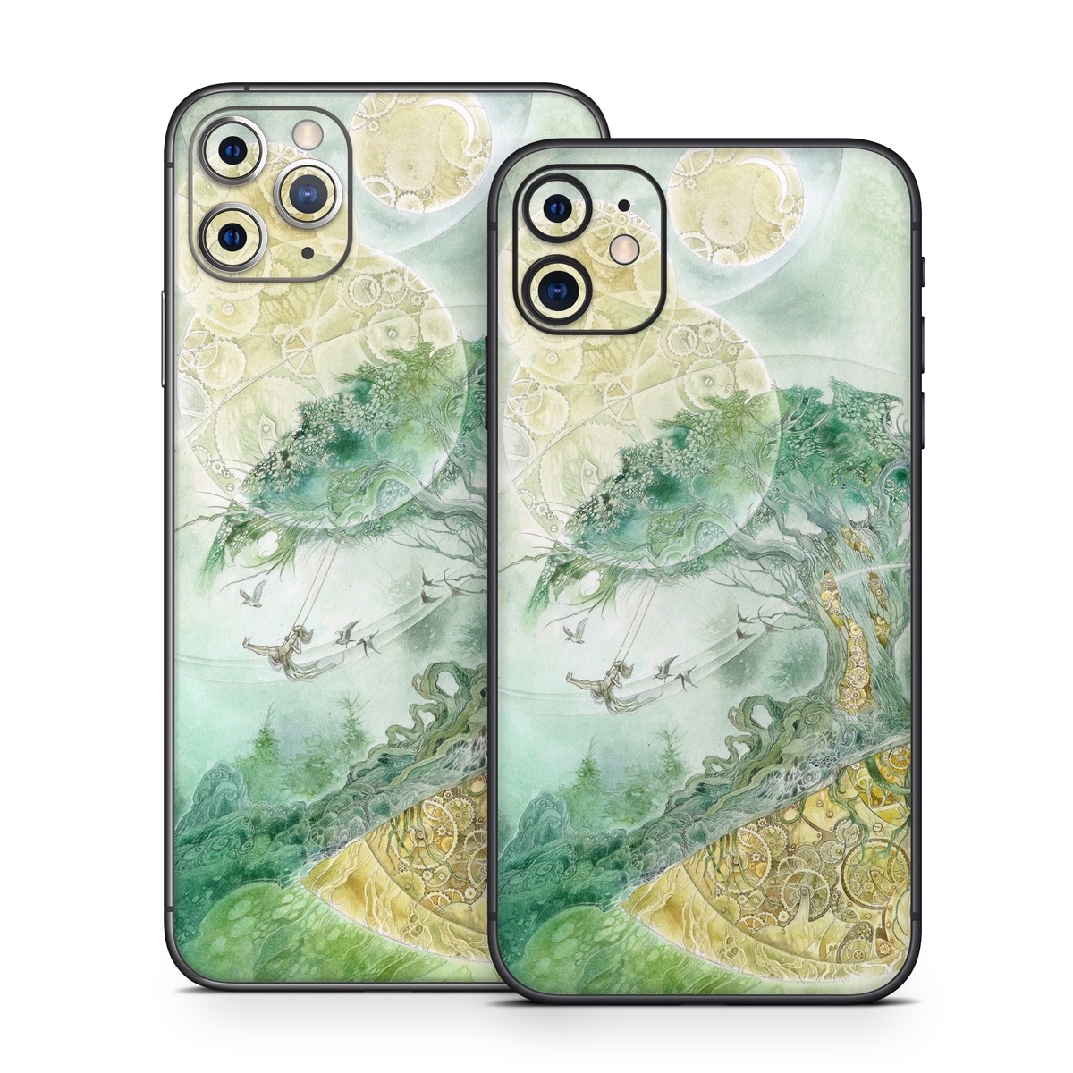 iPhone 11 Series Skin design of Illustration, Organism, Art, World, Fictional character, with green, yellow, brown colors