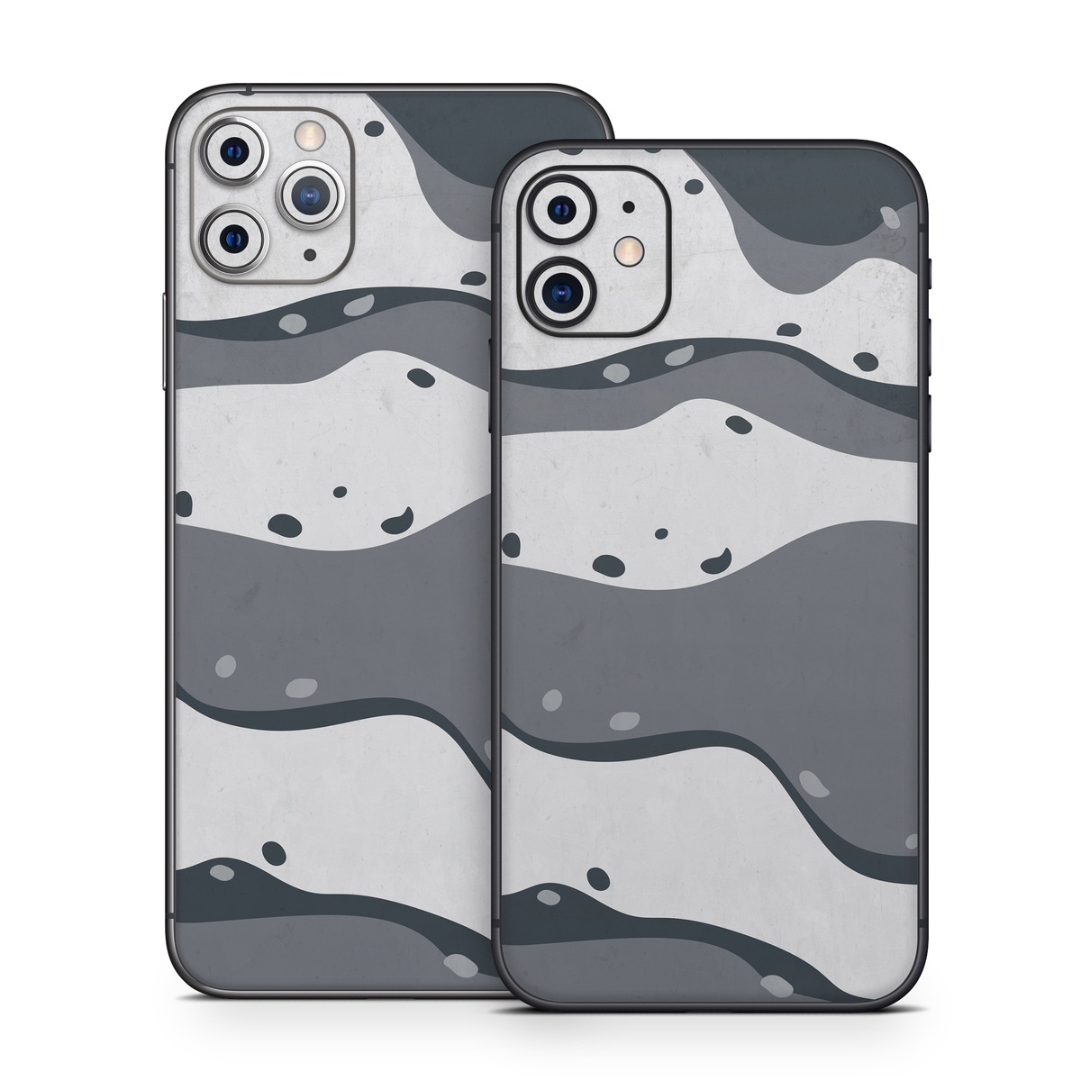 iPhone 11 Series Skin design of White, Pattern, Water, Design, Illustration, Black-and-white, Metal, Drawing, Style, with black, white, gray colors