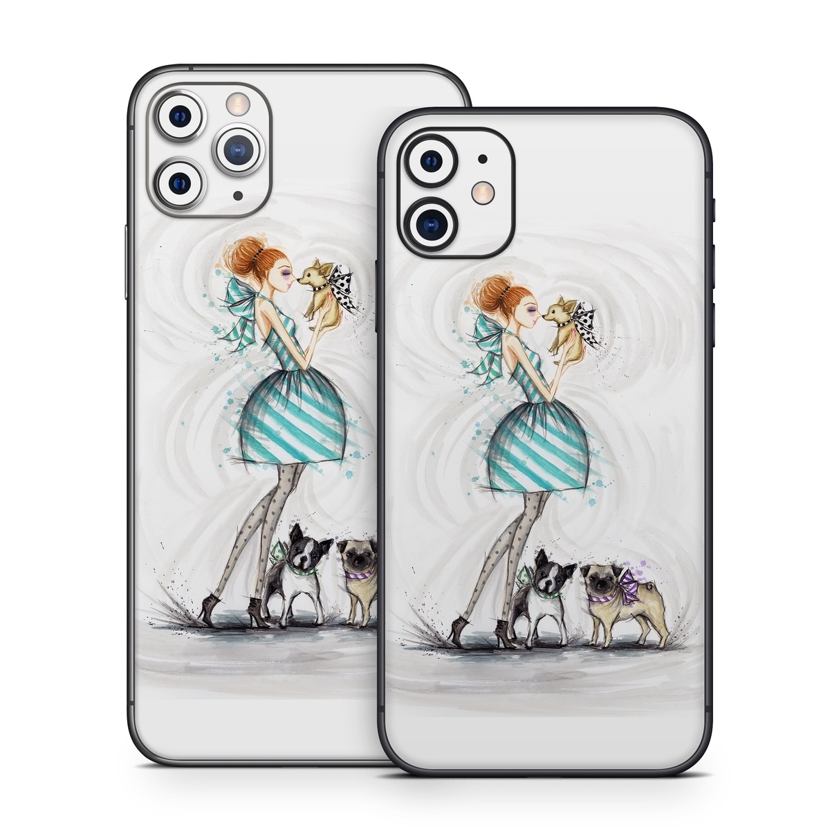 iPhone 11 Series Skin design of Illustration, Cartoon, Drawing, Art, Costume design, Fictional character, Fashion illustration, Sketch, with gray, black, white, blue, gray, yellow, brown colors