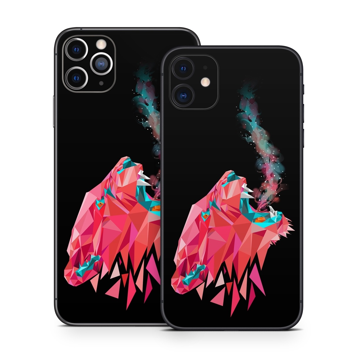 iPhone 11 Series Skin design of Pink, Graphic design, Illustration, Design, Organism, Graphics, Font, Art, Animation, Pattern, with black, red, pink, gray colors