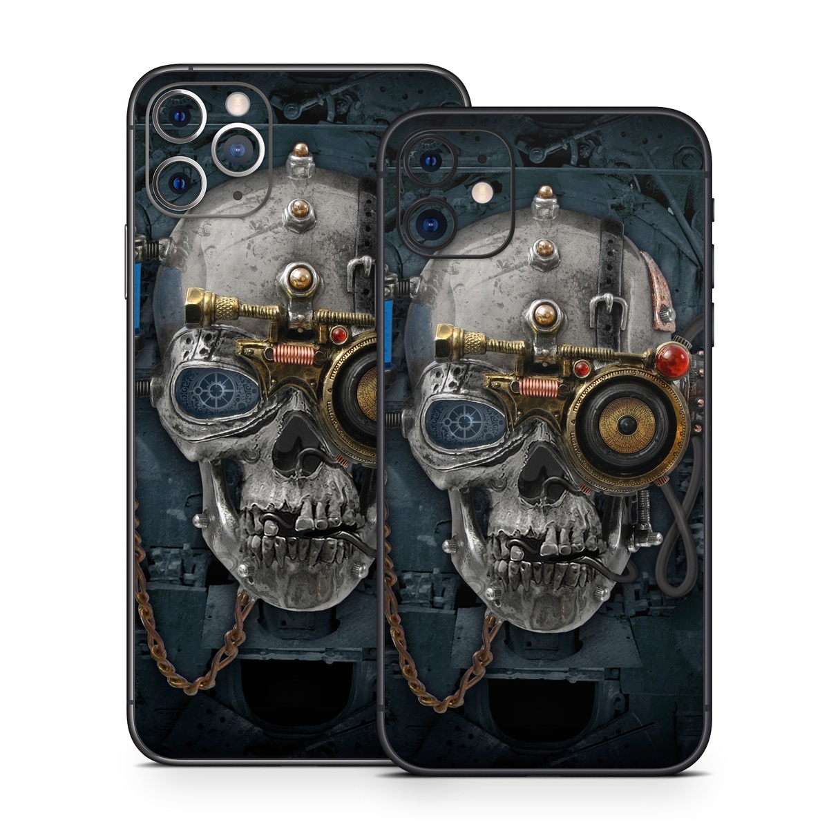 iPhone 11 Series Skin design of Engine, Auto part, Still life photography, Personal protective equipment, Illustration, Automotive engine part, Art, with black, gray, red, green colors