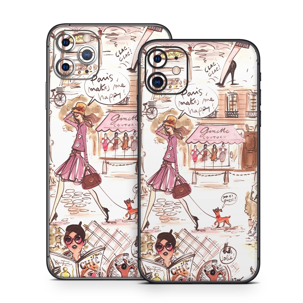 iPhone 11 Series Skin design of Cartoon, Illustration, Comic book, Fiction, Comics, Art, Human, Organism, Fictional character, Style, with gray, white, pink, red, yellow, green colors