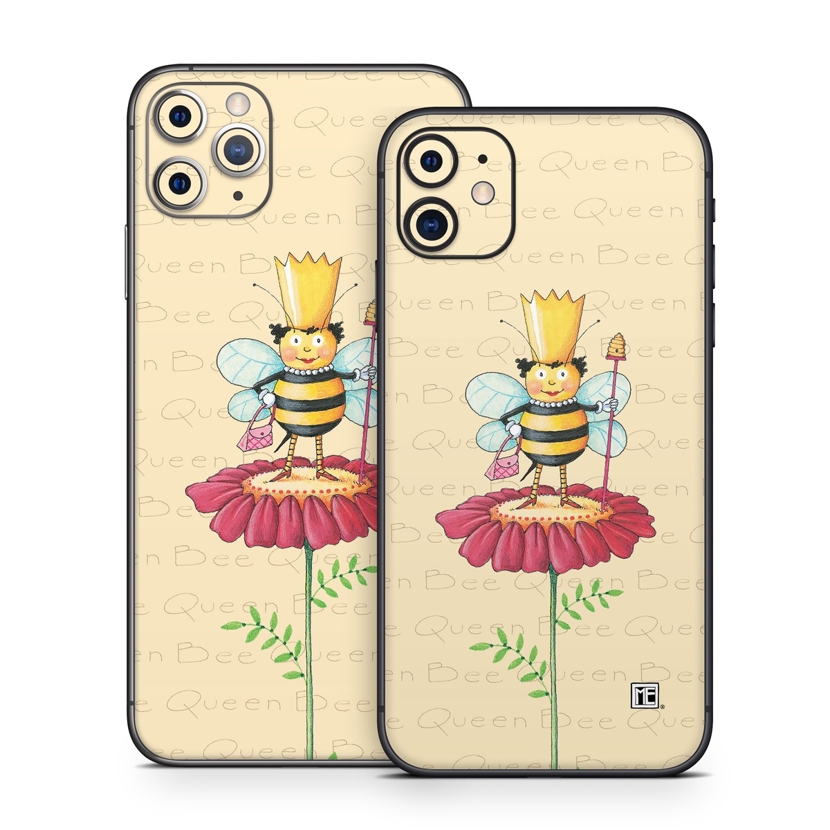 iPhone 11 Series Skin design of Cartoon, Cut flowers, Flower, Clip art, Plant, Fictional character, Illustration, Wildflower, Plant stem, Drawing, with pink, gray, red, orange, green colors